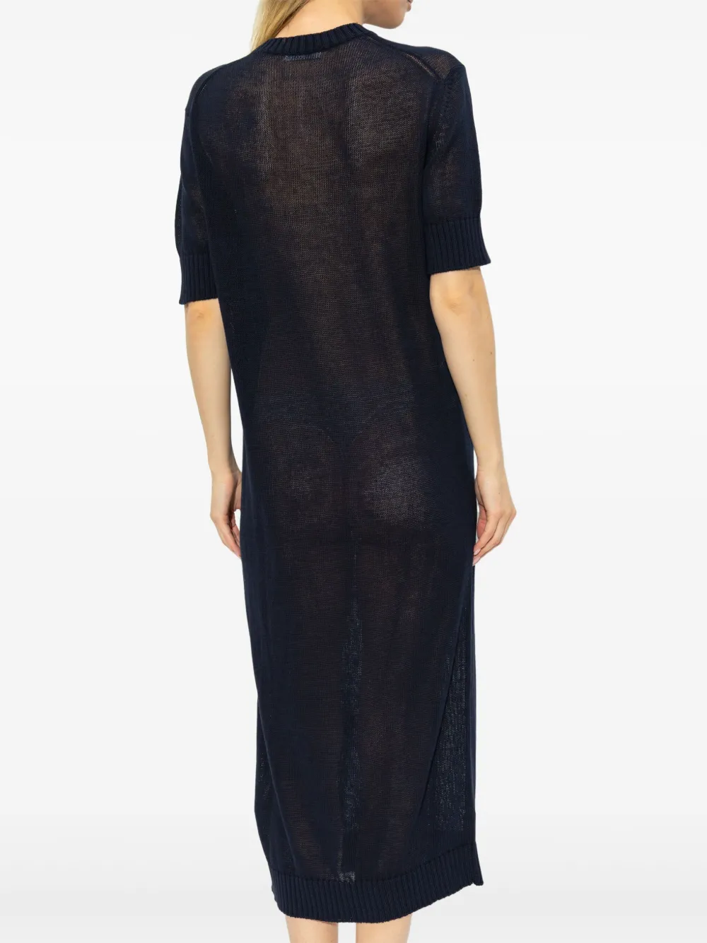 JIL SANDER+ Gebreide midi-jurk Blauw