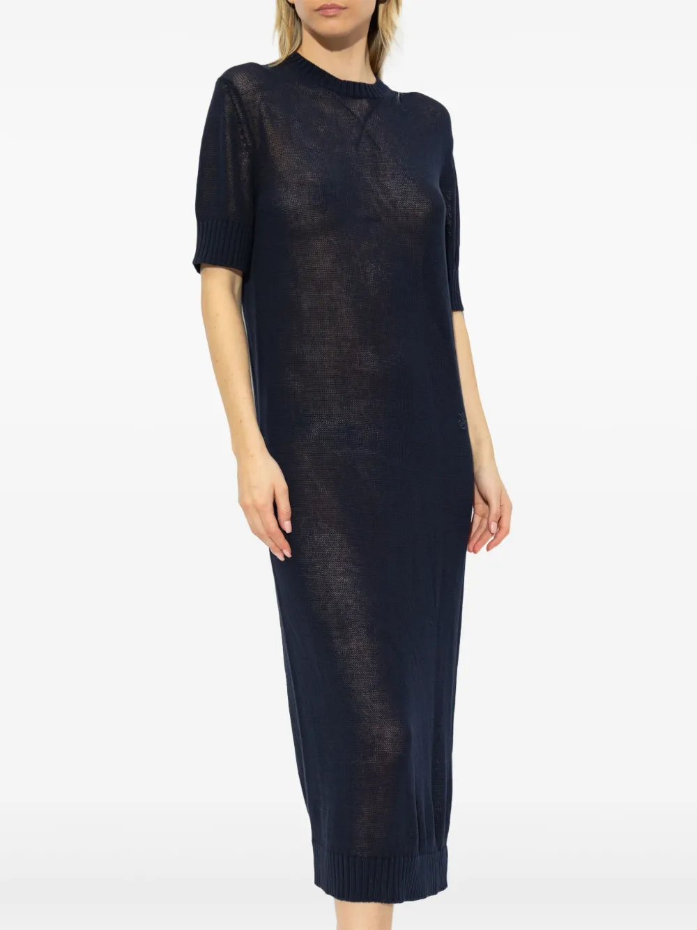 JIL SANDER+ Gebreide midi-jurk Blauw