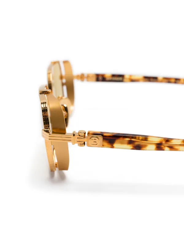 Balmain Eyewear Brigade III Sunglasses | Gold | FARFETCH display picture 1