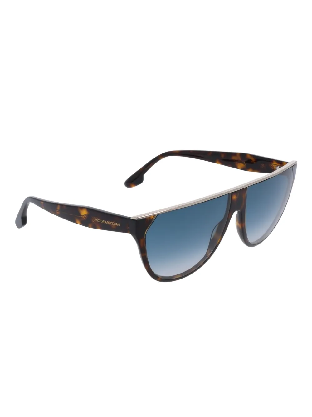 Victoria Beckham Eyewear Shield zonnebril met schilpadschild design - Bruin