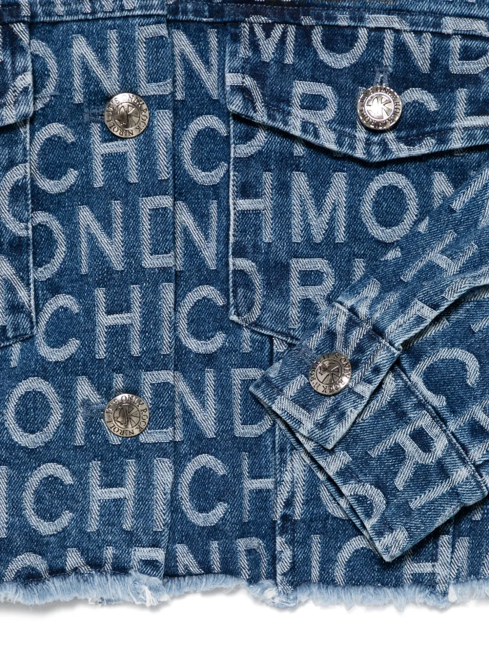 John Richmond Junior Jack met logo-jacquard Blauw