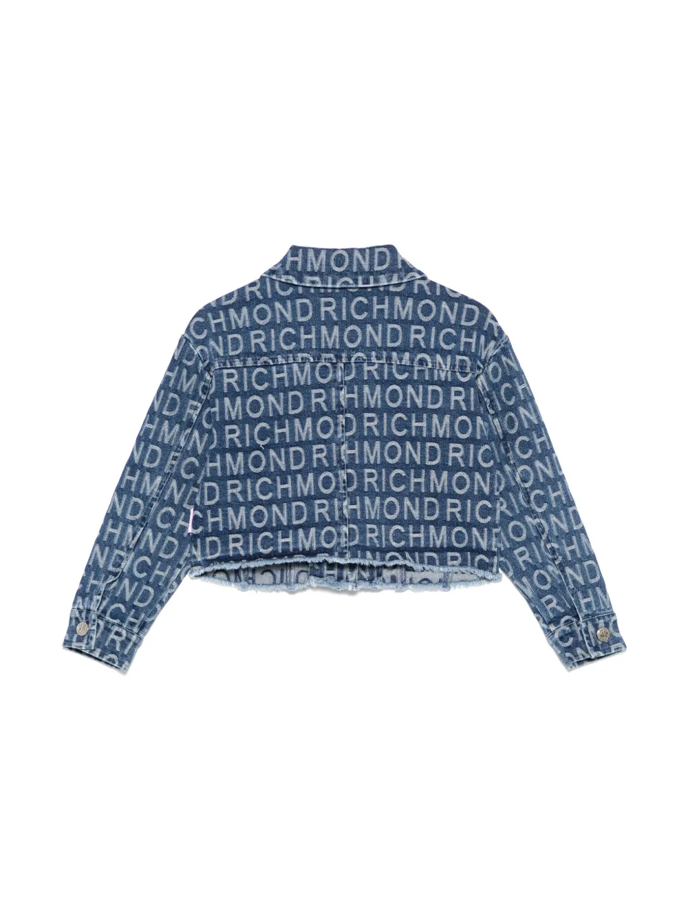 John Richmond Junior Jack met logo-jacquard Blauw