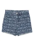 John Richmond Junior logo-jacquard shorts - Blue
