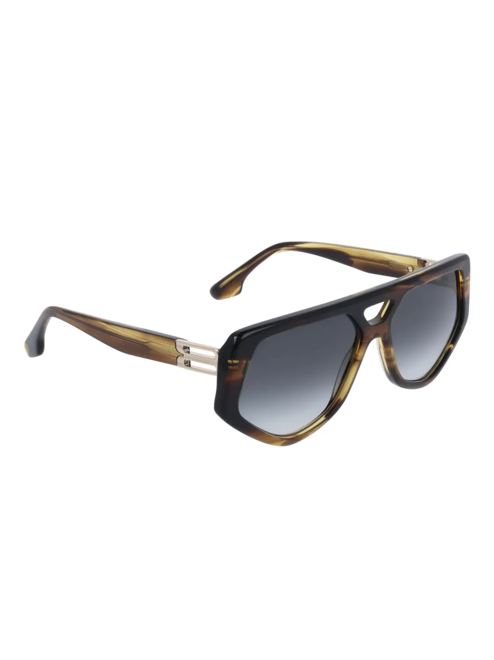 Victoria Beckham VB681S Striped Khaki Groen