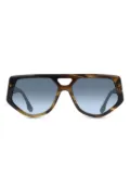 Victoria Beckham Eyewear geometric-frame sunglasses - Green