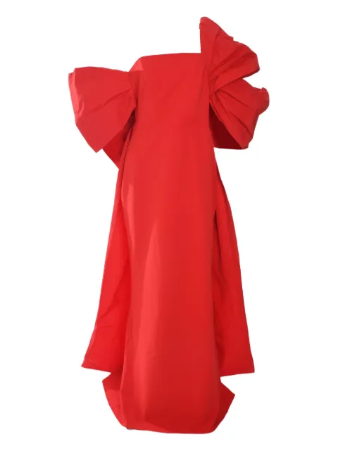 Marchesa Notte draped taffeta dress