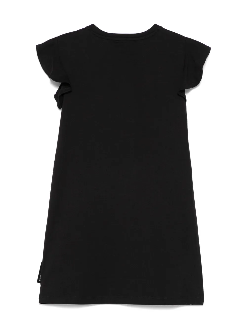 Shop John Richmond Junior Rubberised-logo Dress In Black