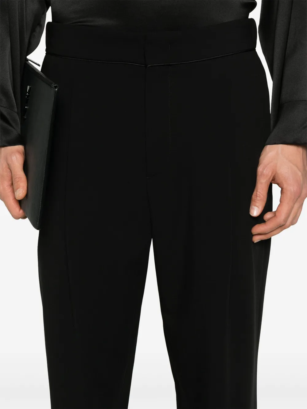 Giorgio Armani Broek van scheerwol Zwart