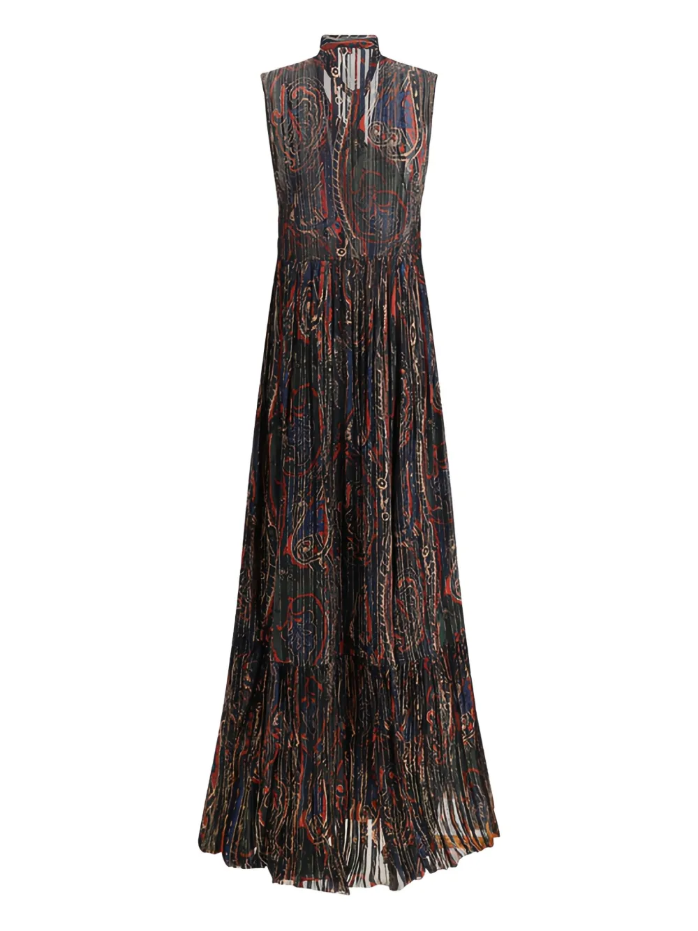 Saint Laurent Jurk met paisley-print Zwart