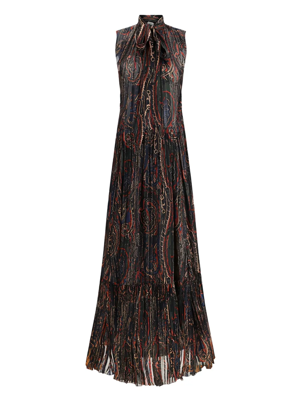 Saint Laurent Jurk met paisley-print Zwart