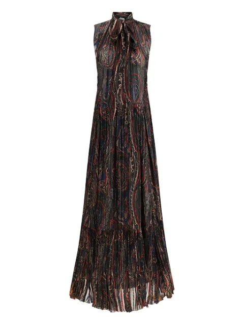 Saint Laurent vestido con estampado de cachemira
