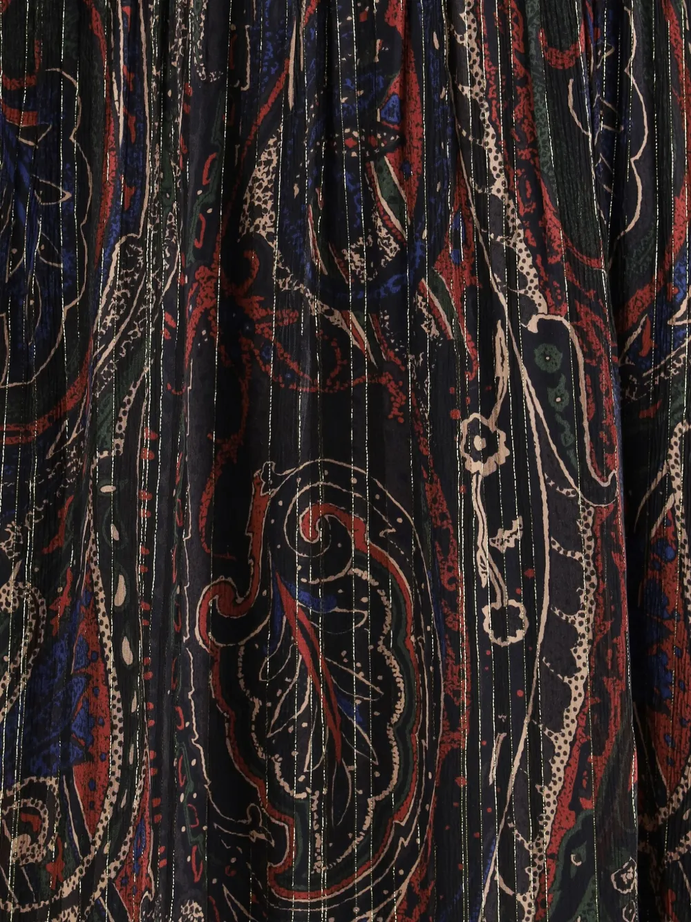 Saint Laurent Jurk met paisley-print Zwart