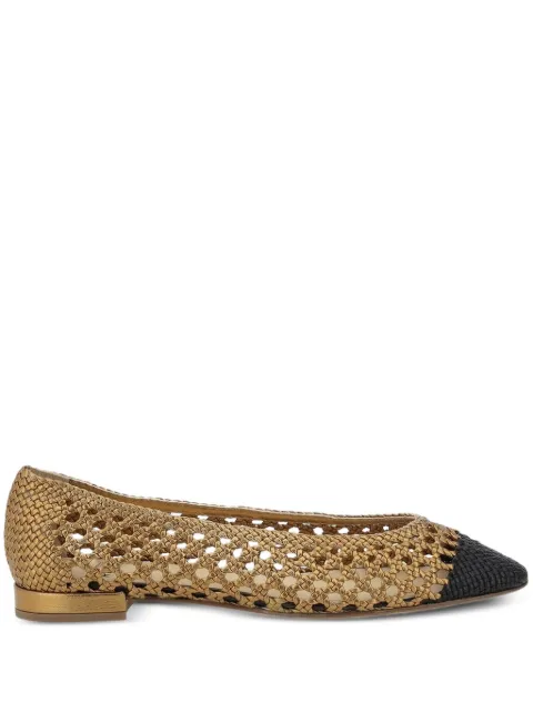 Francesco Russo woven ballerina shoes