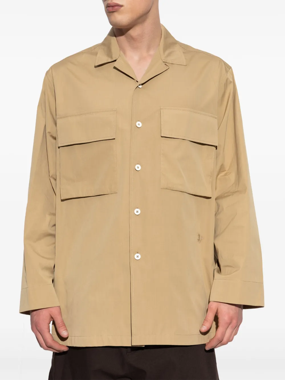 JIL SANDER+ Overhemd met opgestikte zak Beige