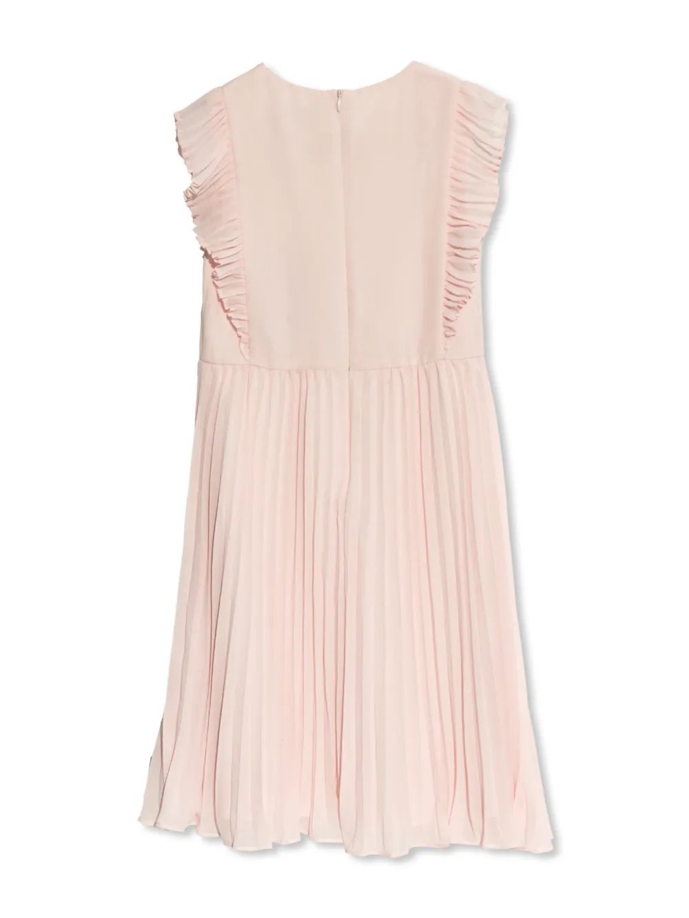 Self-Portrait Kids Geplooide chiffon jurk Roze