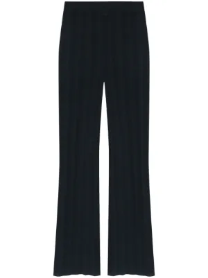 【関税＆送料込み】Jil Sander Knit Trousers Buttons JIL SANDER Ribbed-knit flared pants | THE OUTNET