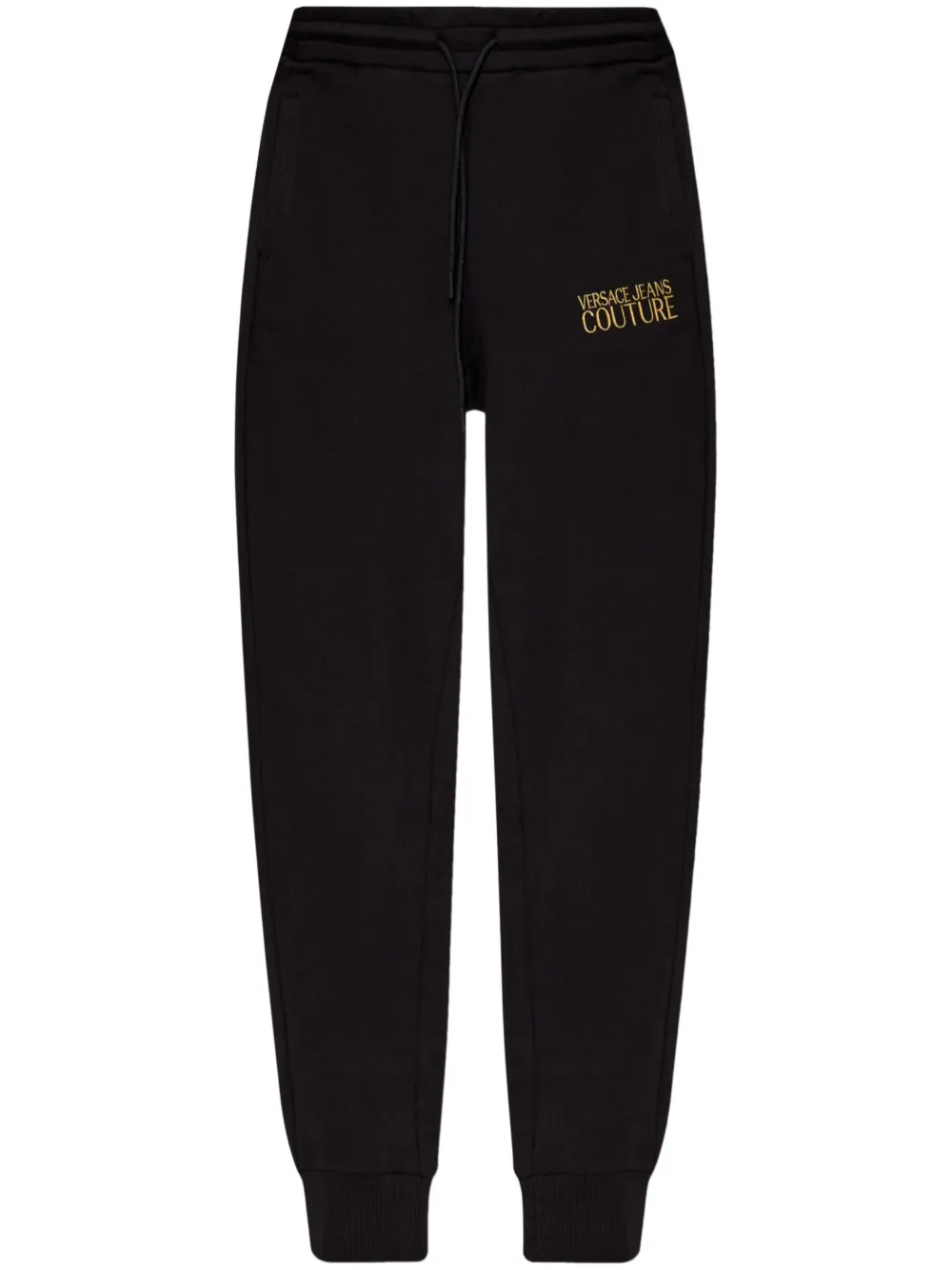 Shop Versace Jeans Couture Cotton Track Pants In Black