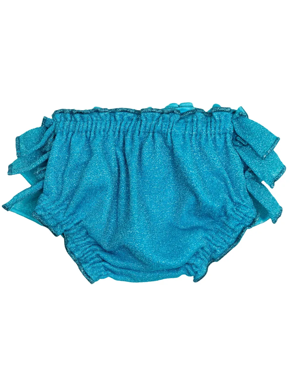 Oseree Ruffled Bikini Bottom In Blue