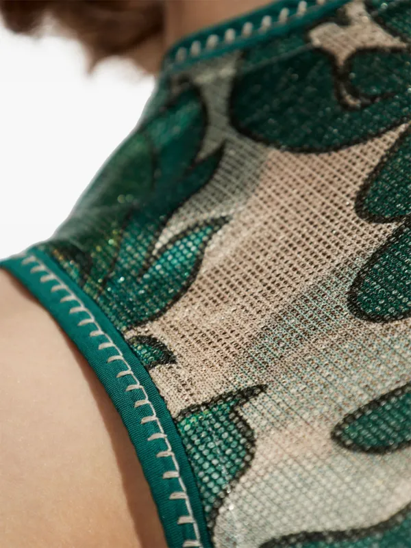 ETRO shimmering-finish Maxi Dress | Green | FARFETCH