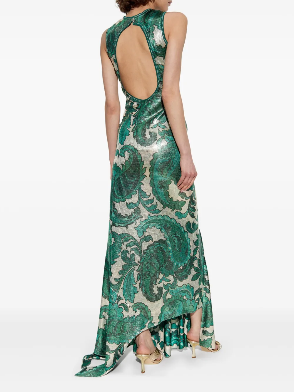 ETRO SHIMMERING-FINISH MAXI DRESS