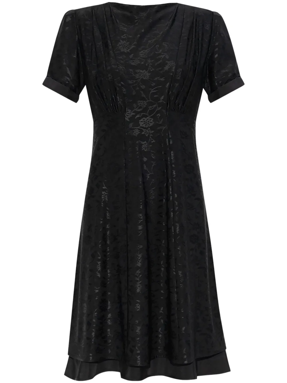 Jil Sander Jurk met bloemen jacquard Zwart