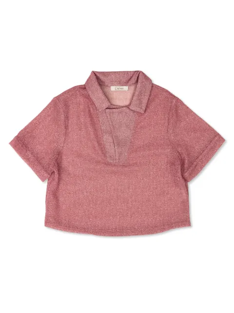 Oseree Kids lurex polo shirt