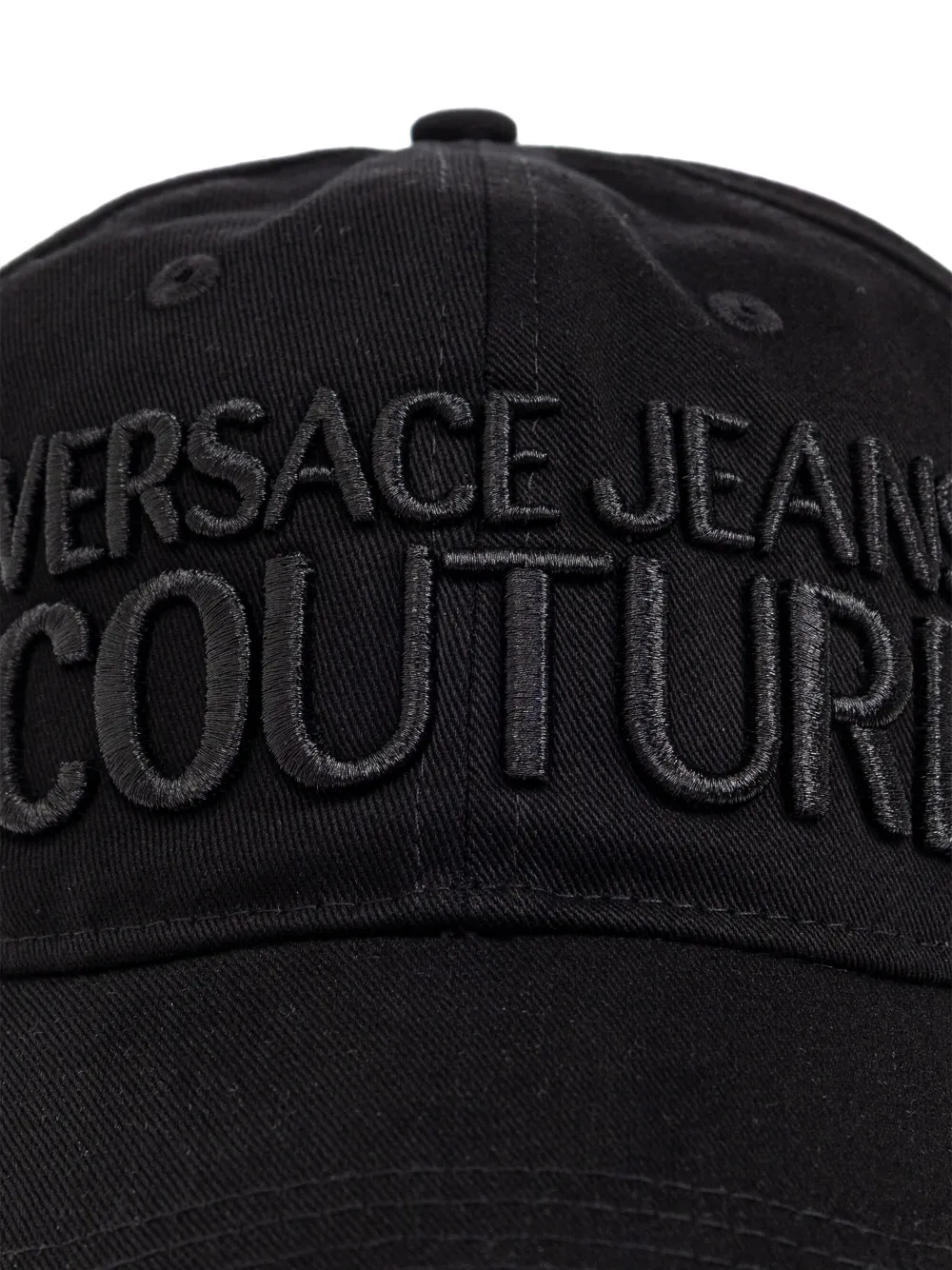Versace Jeans Couture Pet met geborduurd logo Zwart