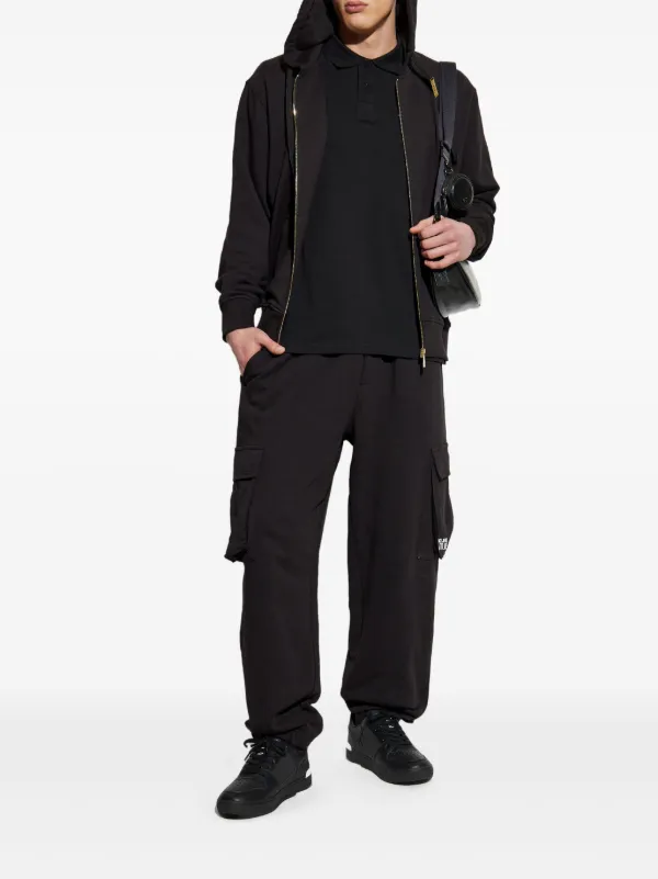 Versace Jeans Couture Cotton zip-up Hoodie | Black | FARFETCH