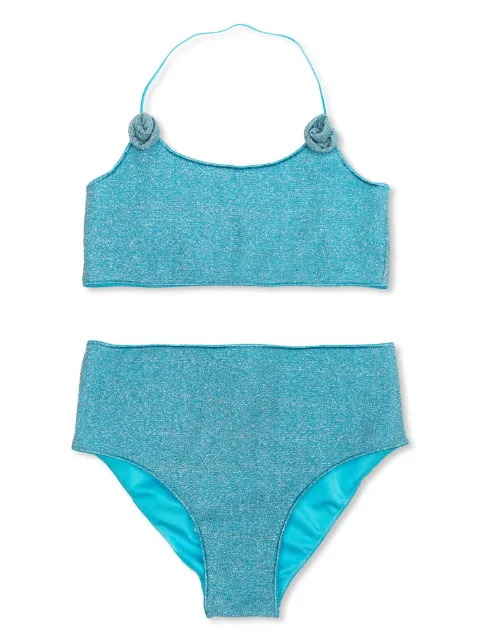 Oseree Kids floral-appliqué bikini 