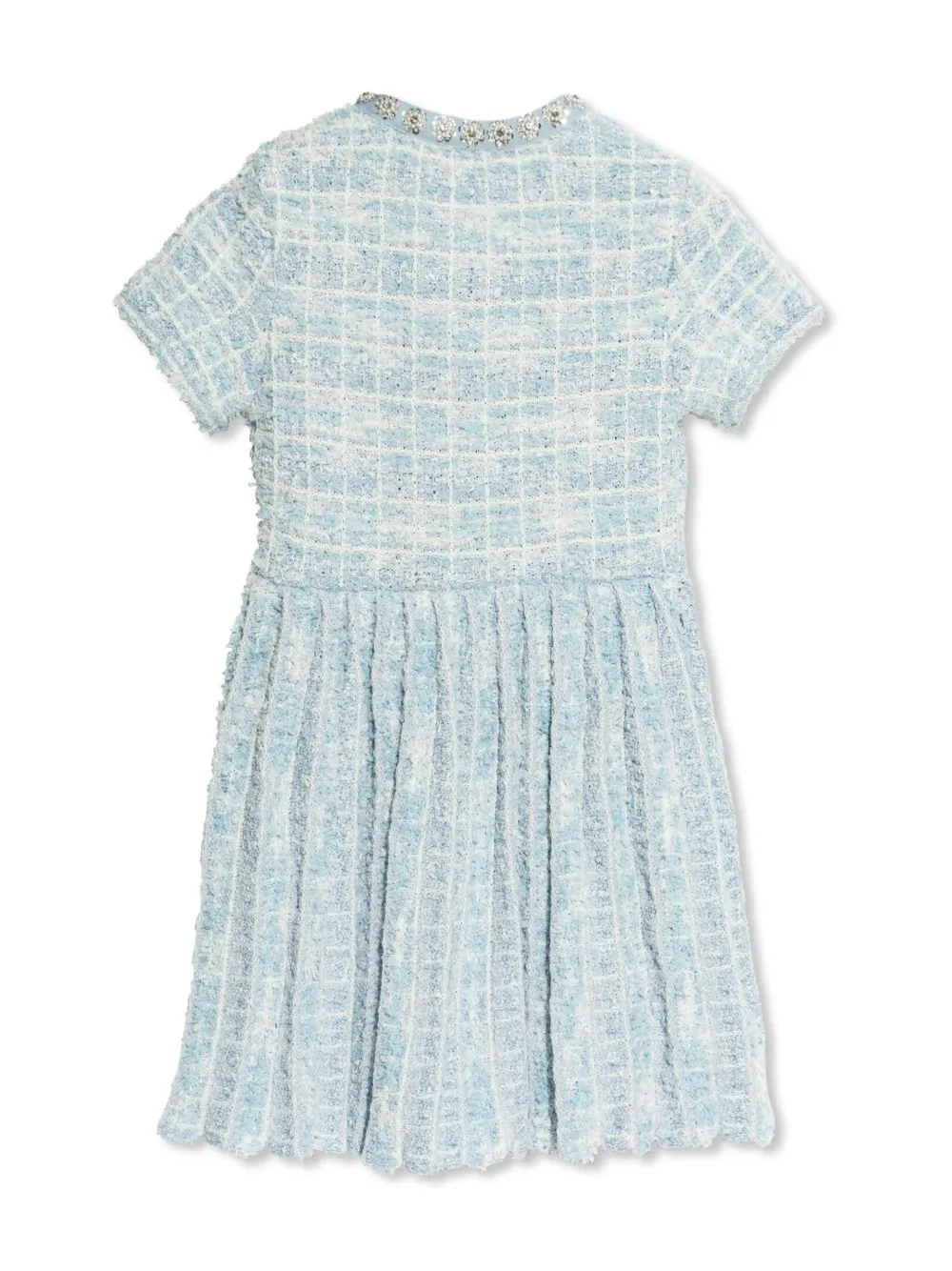 Self-Portrait Kids Tweed jurk Blauw