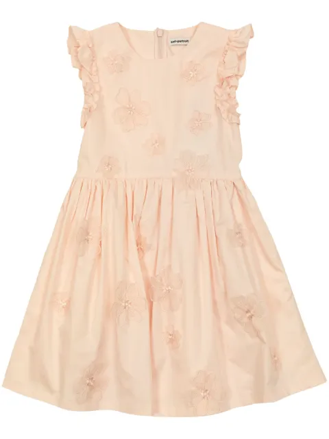 Self-Portrait Kids floral-embroidered dress