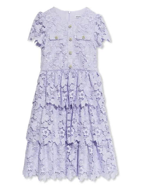 Self-Portrait Kids vestido bordado con volantes