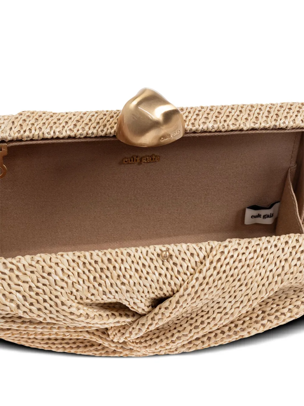 Shop Cult Gaia Lisse Clutch Bag In Natural
