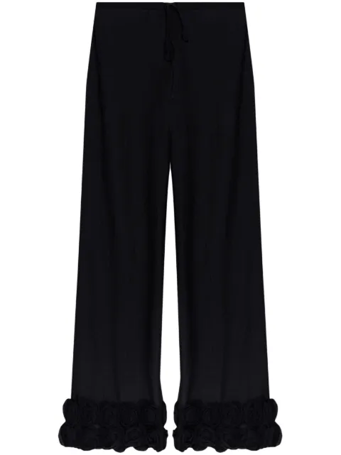 Oséree floral-appliqué trousers 