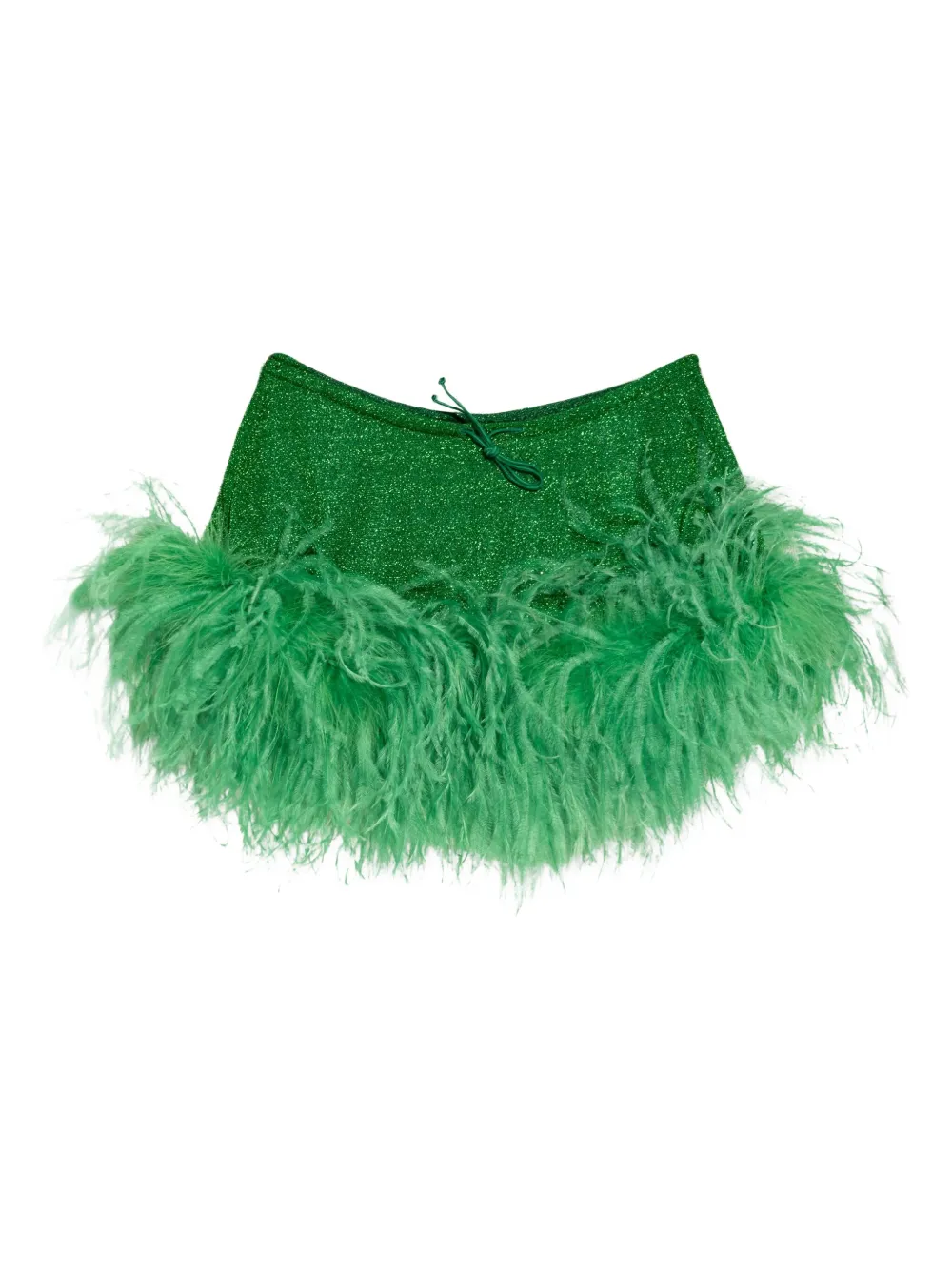 Oseree Kids Rok met veren en glitters Groen