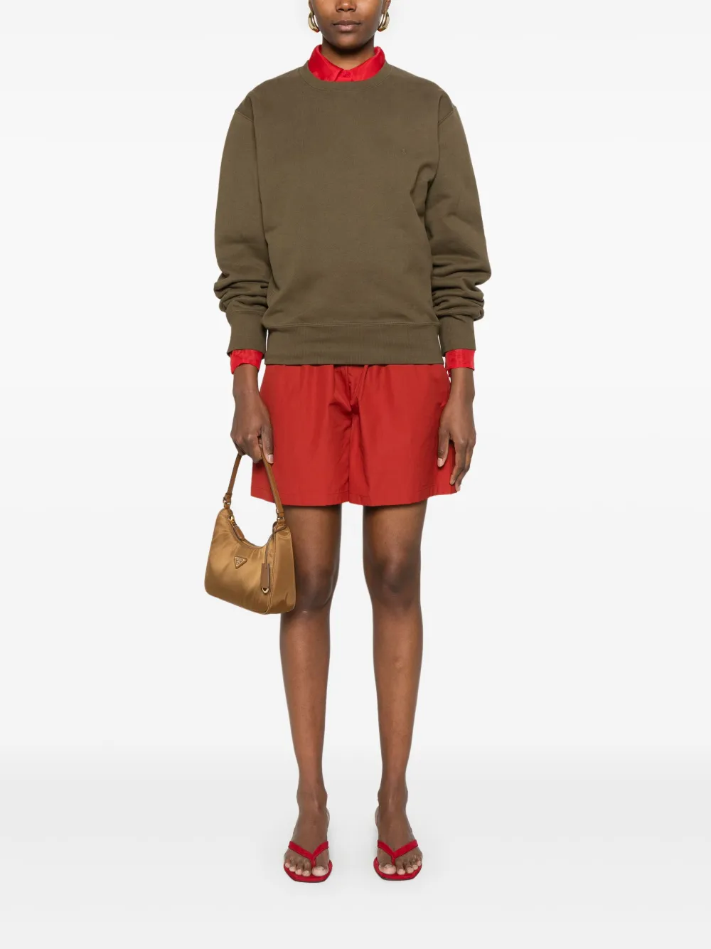 Saint Laurent Sweater met Cassandre-borduurwerk Groen