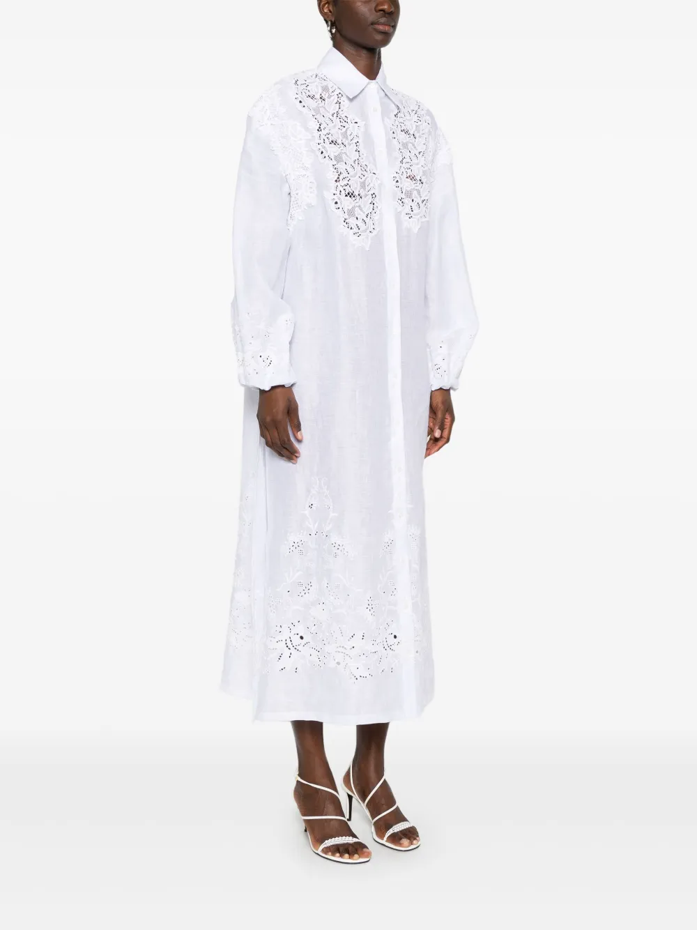 Ermanno Scervino Blousejurk met kant Wit