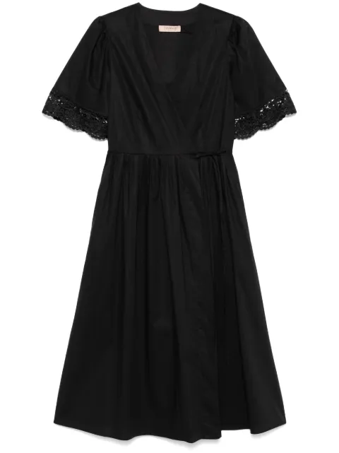 TWINSET lace-trim midi dress 