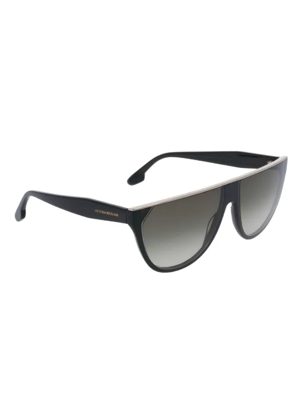 Victoria Beckham Eyewear Shield Logo Sunglasses | Black  display picture 3