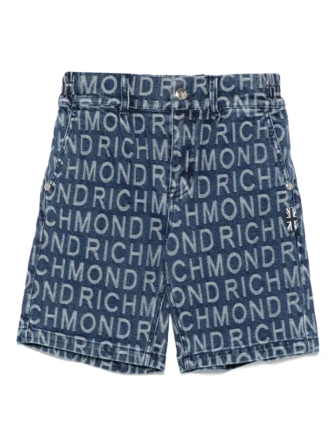 John Richmond Junior Shorts con logo jacquard