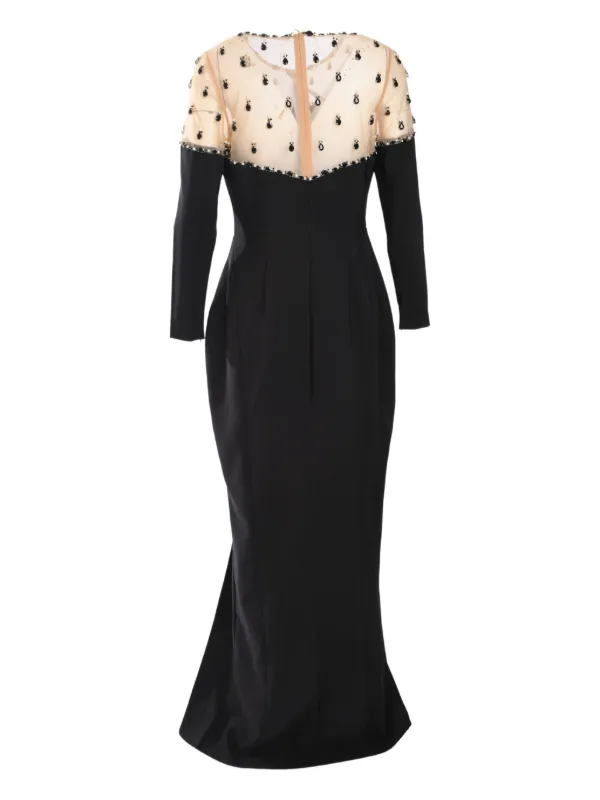 Marchesa Notte Crepe Gown Dress Black FARFETCH PH