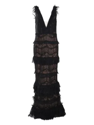 ☆MARCHESA NOTTE フローラルジャカード ミディワンピース MARCHESA NOTTE】フローラルジャカード ミディワンピース