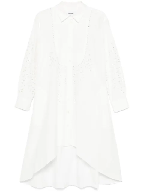 Self-Portrait cotton embroidered shirt dress