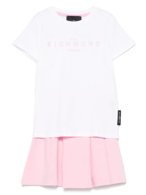 John Richmond Junior logo-print skirt set