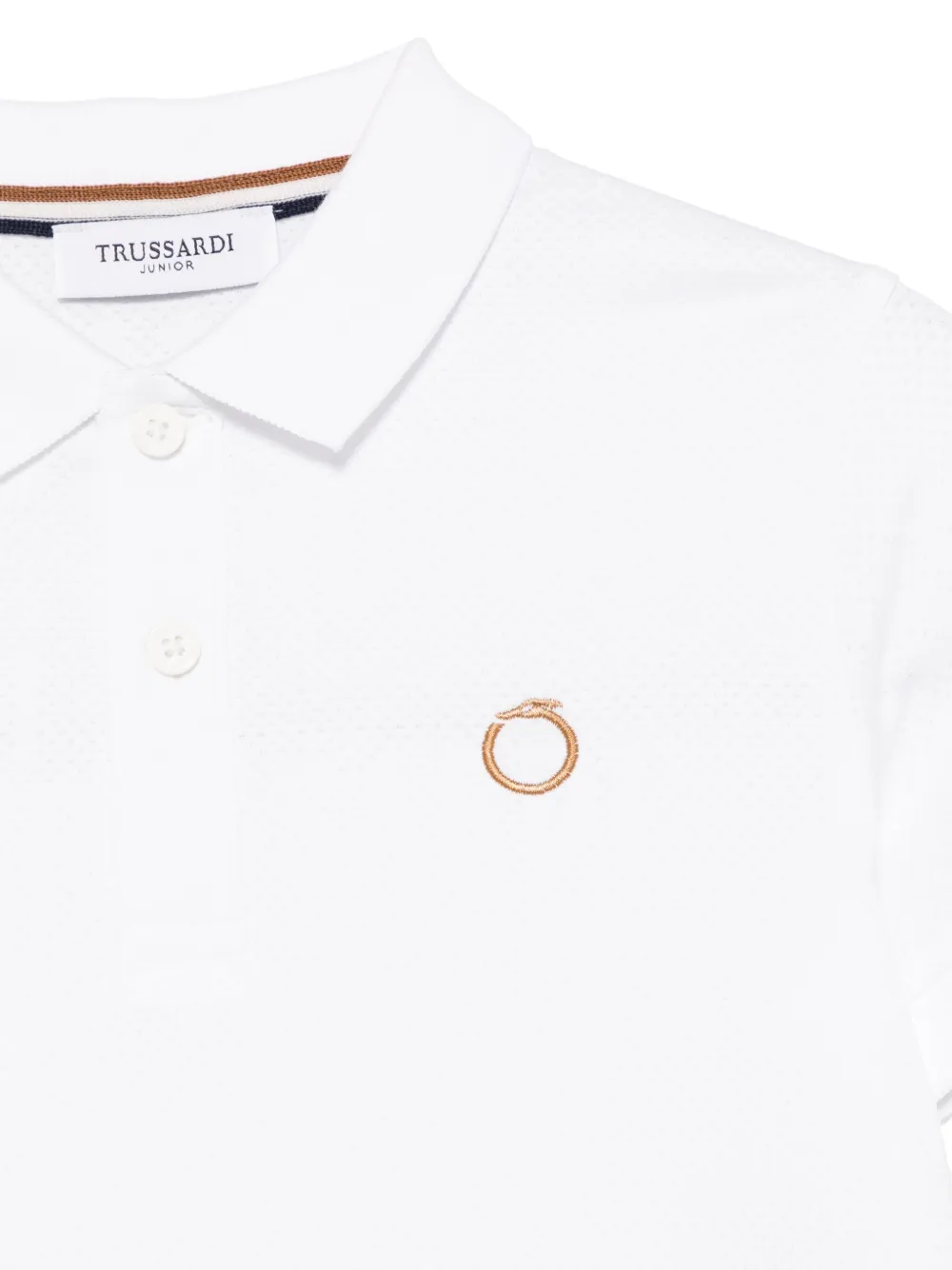 TRUSSARDI JUNIOR Poloshirt met geborduurd logo Wit