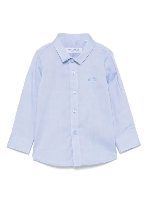 TRUSSARDI JUNIOR logo-embroidered shirt 