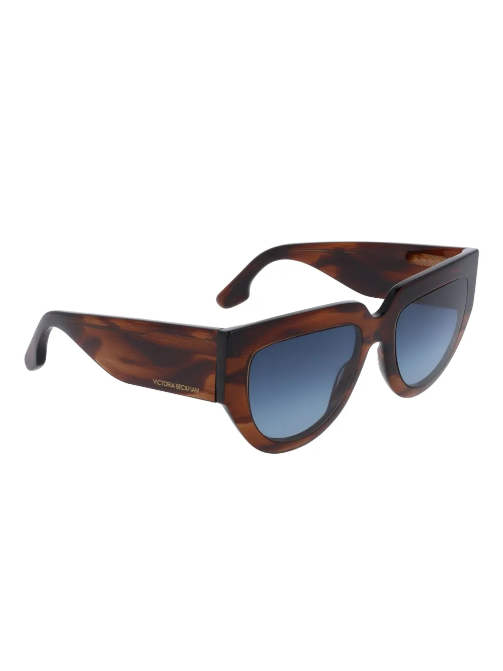 Victoria Beckham Eyewear Zonnebril met hoorn montuur - Bruin