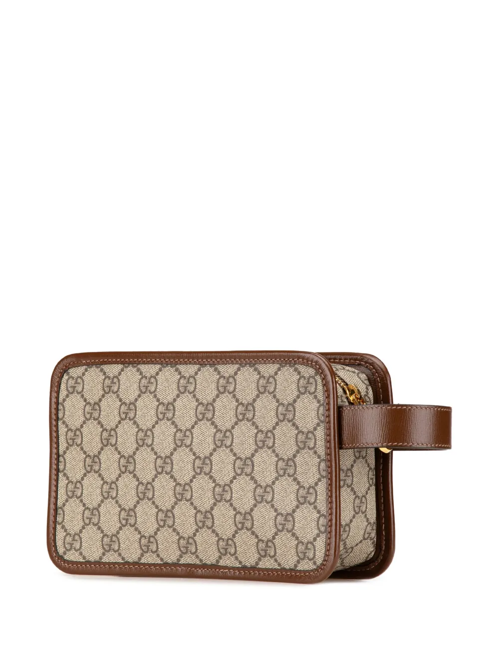 Gucci Pre-Owned 2016-2025 GG Supreme Interlocking G clutch - Bruin