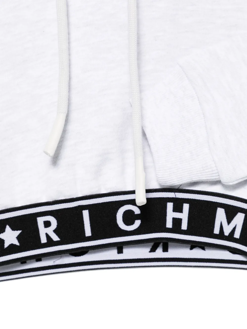 John Richmond Junior Hoodie met logoband Grijs