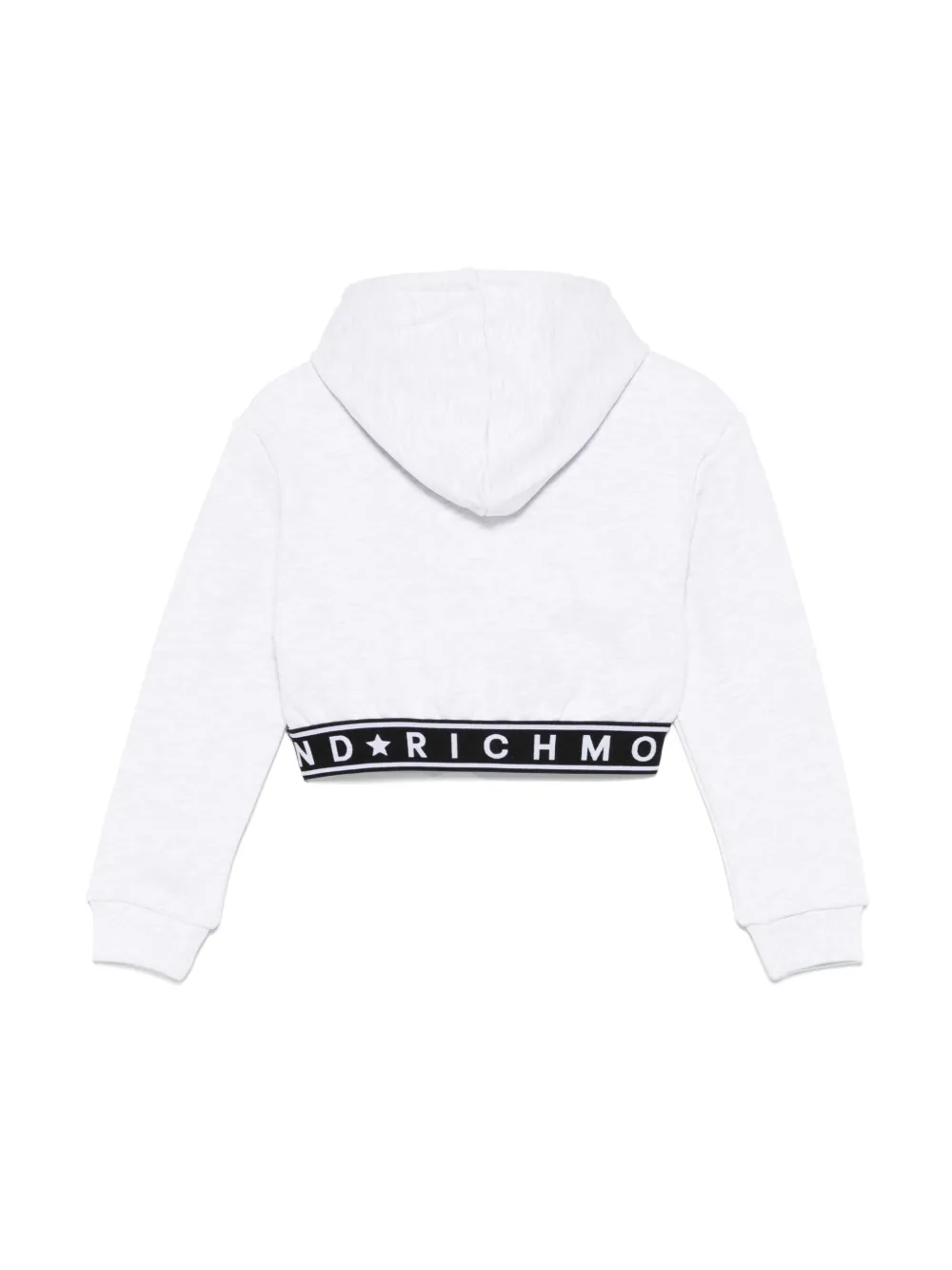 John Richmond Junior Hoodie met logoband Grijs